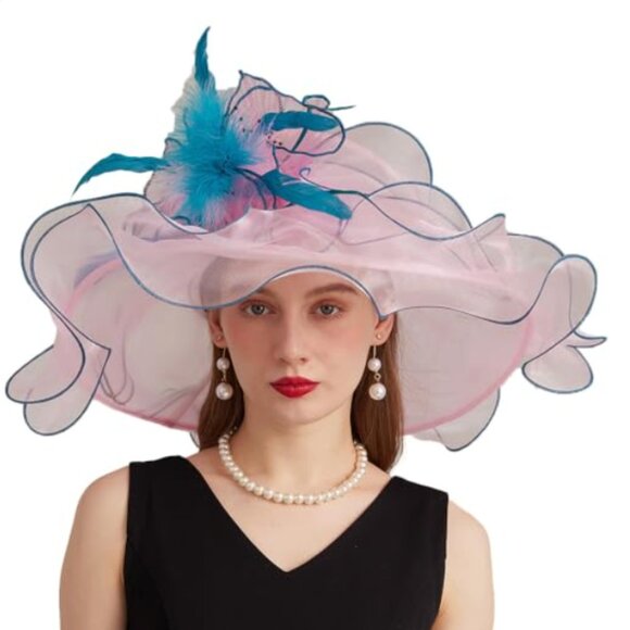 Kentucky Derby Church Dress Hat for Women Pink Fuchsia Line